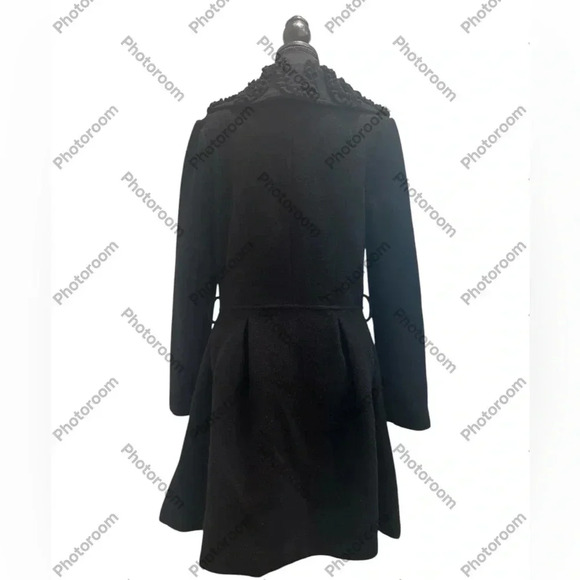 Anthropologie Nick &Mo Women’s size M Peacoat Black Wool - Picture 2 of 9